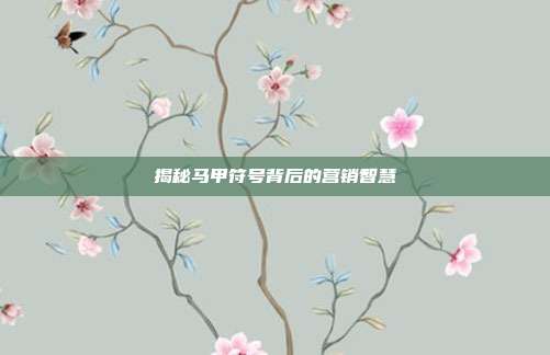 揭秘马甲符号背后的营销智慧
