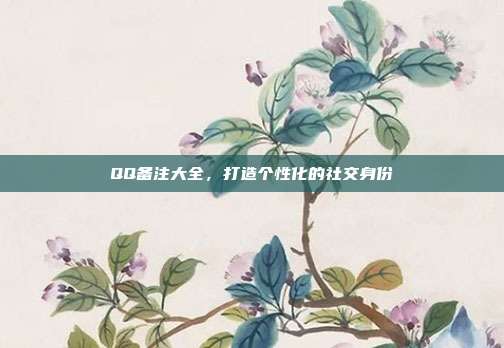 QQ备注大全，打造个性化的社交身份