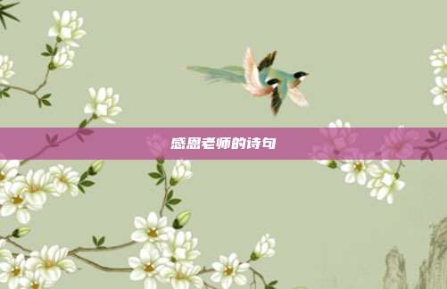 感恩老师的诗句