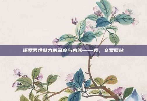探索男性魅力的深度与内涵——我,文案网站
