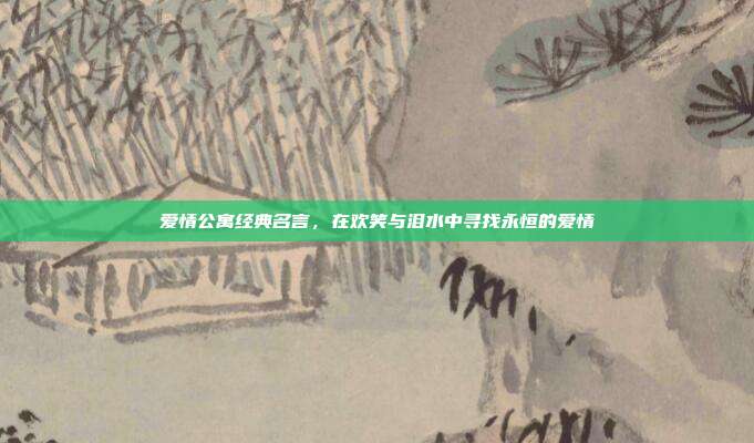 爱情公寓经典名言,在欢笑与泪水中寻找永恒的爱情