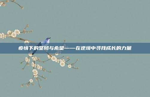 疫情下的坚韧与希望——在逆境中寻找成长的力量