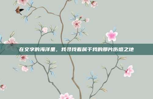 在文字的海洋里,我寻找着属于我的那片伤感之地